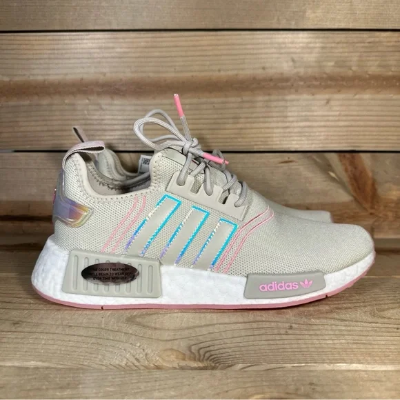 adidas gazelle silver green womens adidas Womens Nmd R1 Lace Up Sneakers White 10.5 Casual main image 1